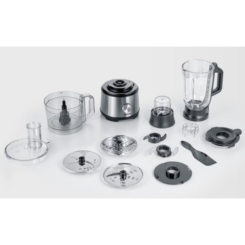 SEVERIN food processor KM 3892, stainless steel/black, 1200 watts